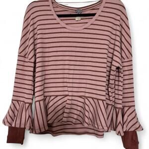 Free People ribbed long sleeve top